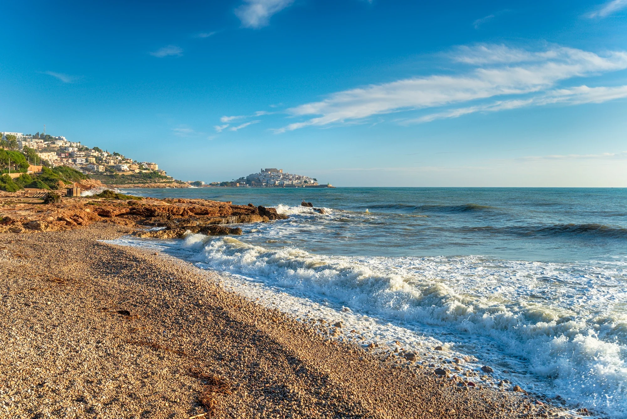 Looking out to Peniscola from Playa de santa Lucia