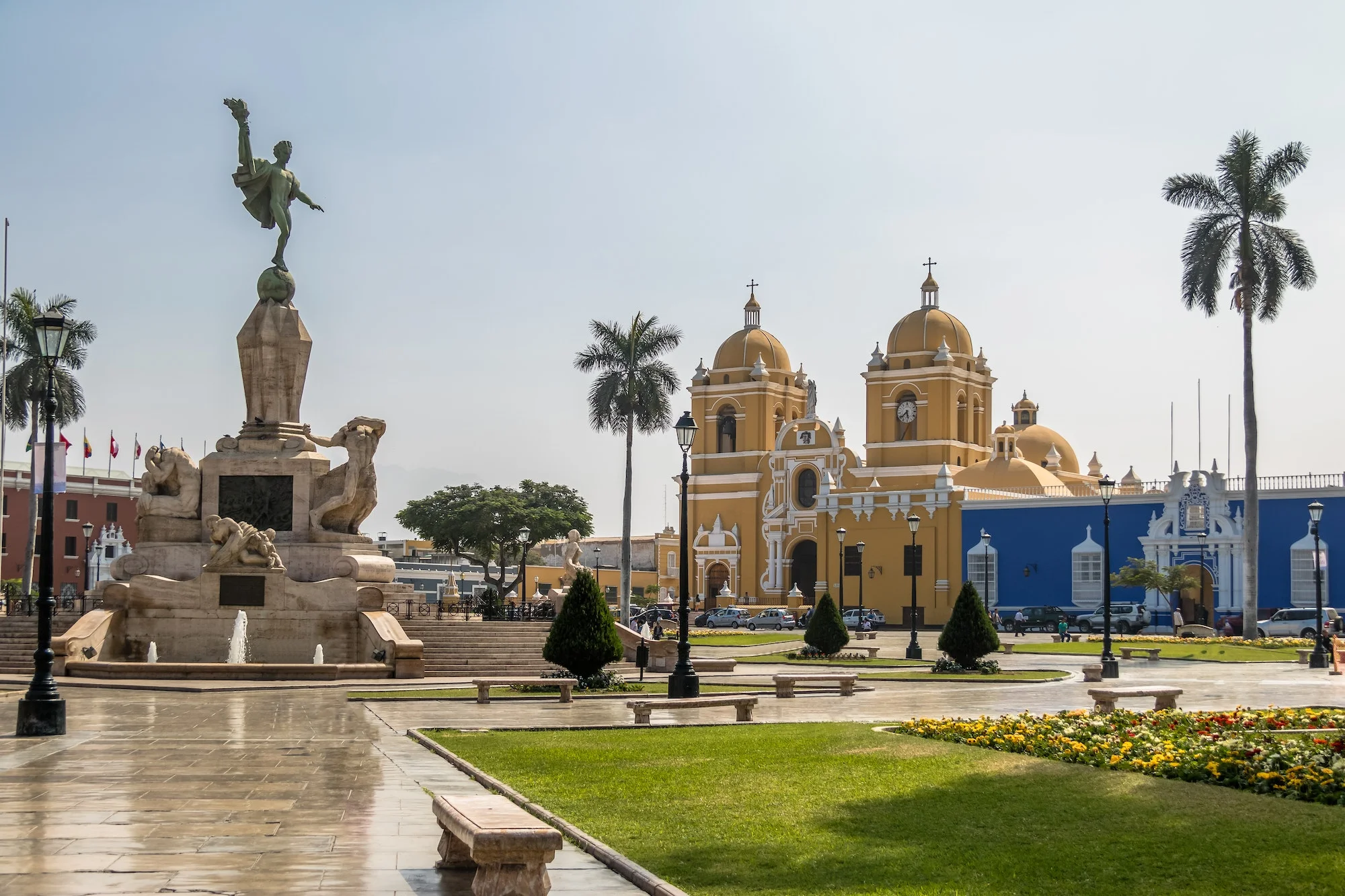 Main Square (Plaza de Armas) and Cathedral - Trujillo, Peru
